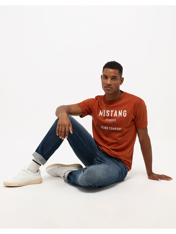 Mustang Mustang T-Shirt 4058823559980 Niebieski Regular Fit
