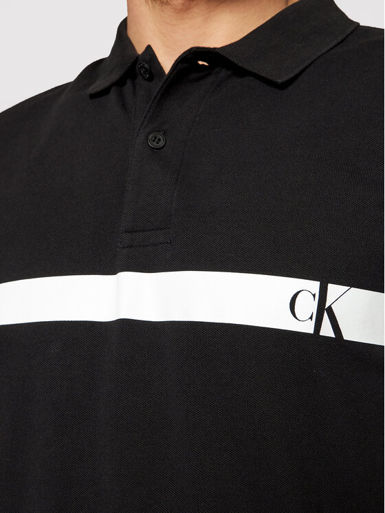 Calvin Klein Jeans Polo J30J317328 Nero Slim Fit • Modivo.it