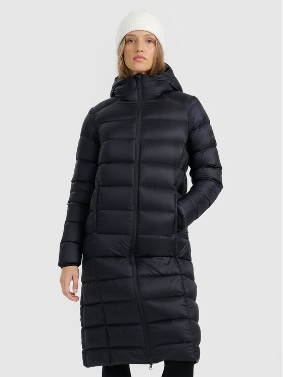 4F 4F Płaszcz zimowy MIDSHOP TEXTILE Czarny Regular Fit