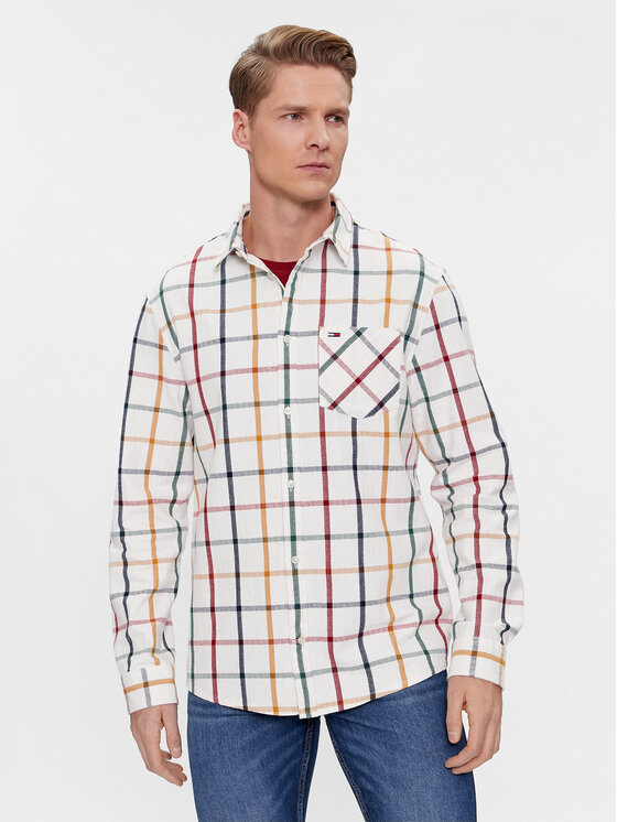 Férfi Ing Tommy Jeans, Méret: L, Színes, Check Flannel DM0DM18334