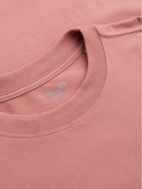 Ombre Ombre T-Shirt OM-TSBC-0234 Różowy Loose Fit