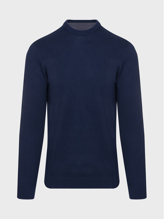 Evenemen Evenemen Sweter Crewneck Granatowy Slim Fit