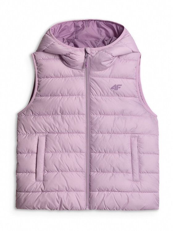 4F 4F Kamizelka OUTERWEAR Fioletowy jasny Regular Fit