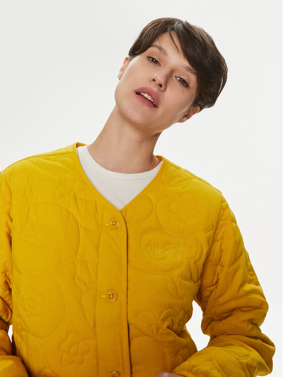 Wrangler Wrangler Μπουφάν μεταβατικό 112351428 Κίτρινο Relaxed Fit