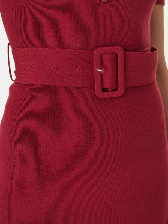 Guess Guess Плетена рокля V6RK08 Z4642 Бордо Slim Fit