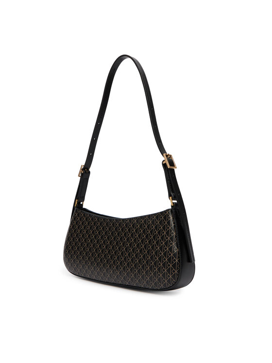 Calvin Klein Calvin Klein Handtasche Emblem Aop Small Shoulder Bag LV04F3324G Schwarz