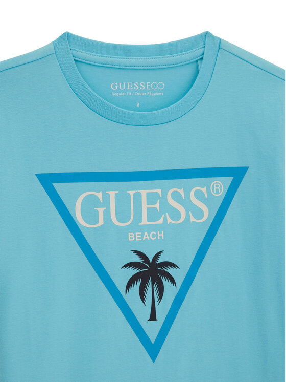Guess Guess Tričko L6GI27 J1314 Modrá Regular Fit