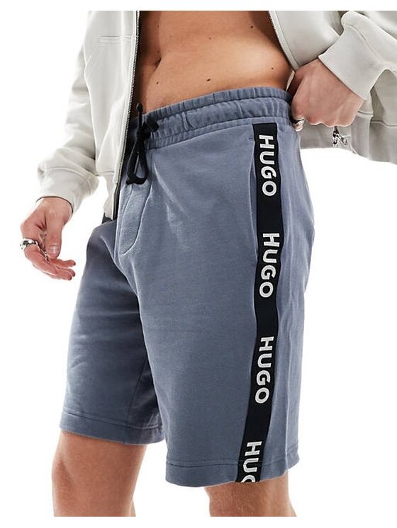 HUGO Hugo Šortky Sporty Logo Shorts Šedá Regular Fit