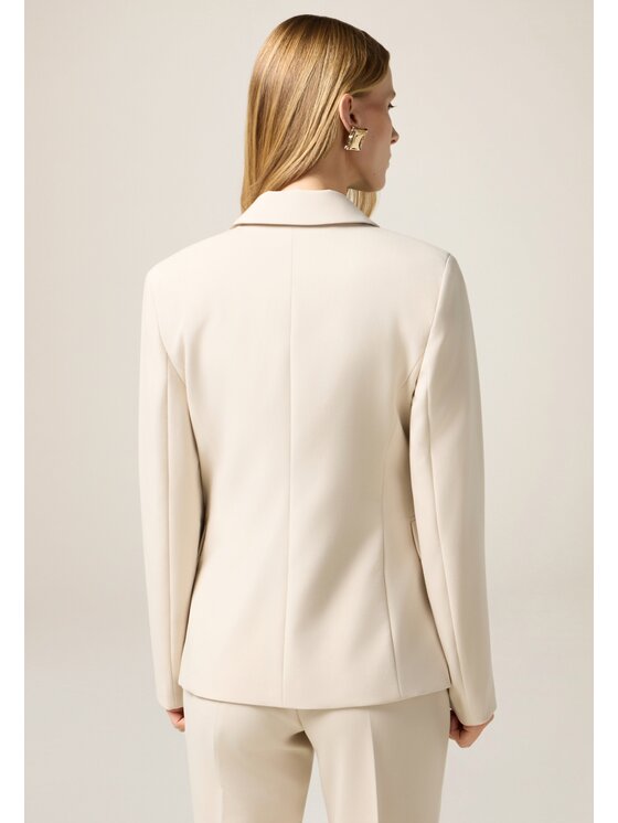 Oltre Oltre Giacca di transizione Q796R104589N011 Crema Regular Fit