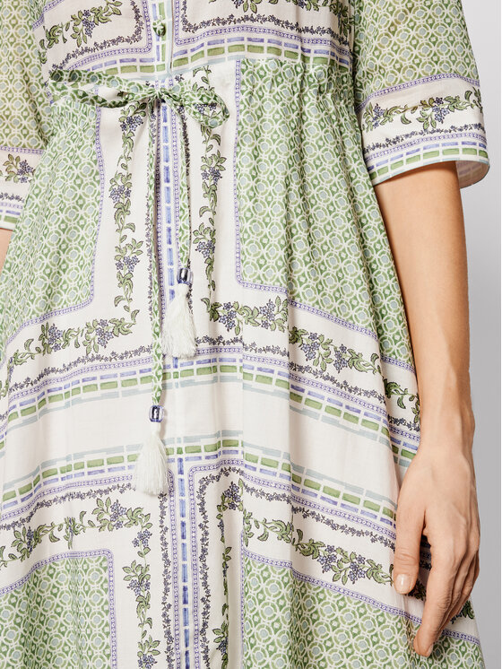 Tory Burch Tory Burch Každodenné šaty Printed 83310 Zelená Regular Fit