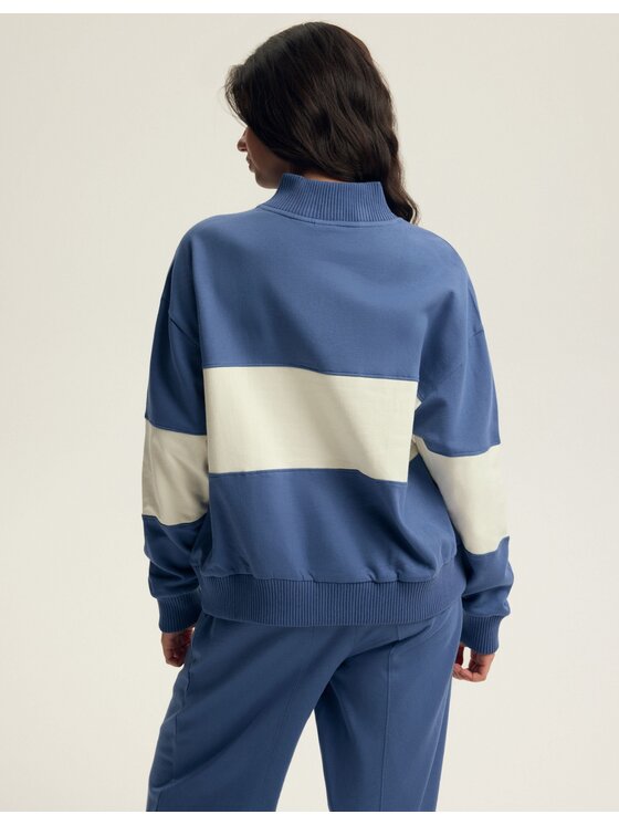 Esotiq Esotiq Bluza 43803 Granatowy Baggy Fit