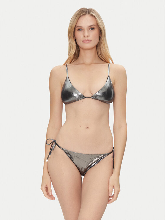 Dámské Plavky Emporio Armani, Velikost:XL, Barva: Stříbrná, EW000596 AF12203 FC072