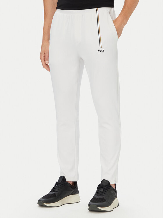 BOSS BOSS Donji dio trenerke TOC Game 50563330 Bijela Regular Fit