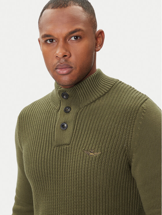Aeronautica Militare Aeronautica Militare Džemperis 252MA1572UL00409 Zaļš Slim Fit
