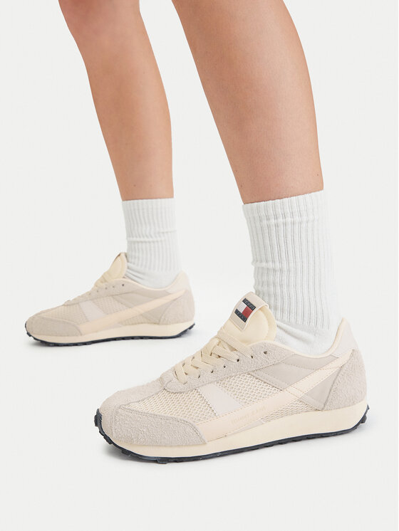 Tommy Jeans Tommy Jeans Sneakersy Tjw Retro Runner Archive EN0EN03013 Écru