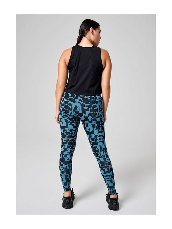 Casall Casall Legginsy Essential Tights Printed Niebieski Slim Fit