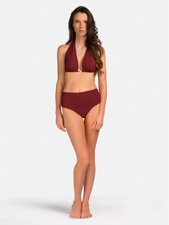 Miss Lou Miss Lou Bikini pezzo sopra G-TT1-BRD Bordeaux