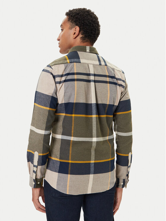 Barbour Barbour Koszula Iceloch MSH4994TN16 Zielony Tailored Fit