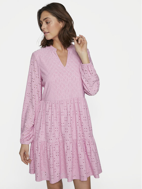Vila Vila Vestito da giorno Kawa 14070250 Rosa Regular Fit