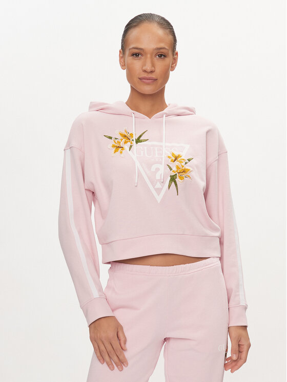 Guess Guess Суитшърт Zoey V4GQ04 KC6V1 Розов Regular Fit