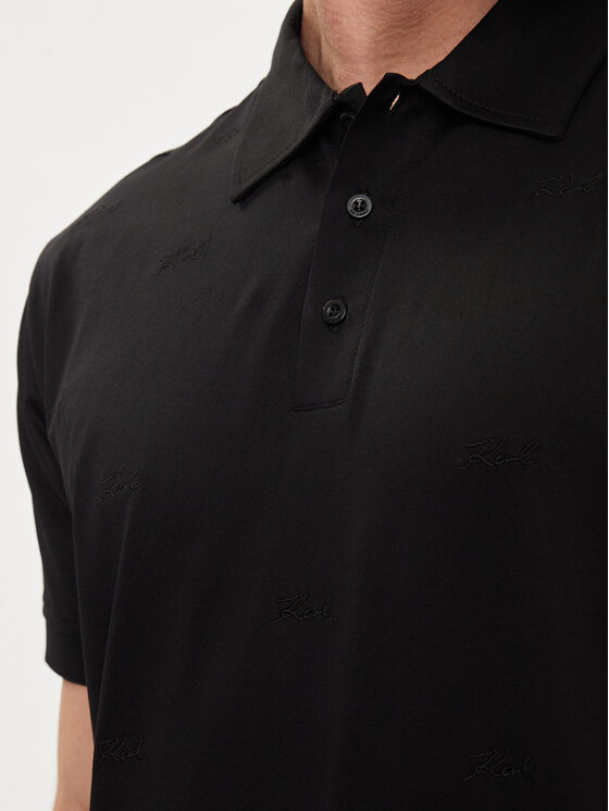 KARL LAGERFELD KARL LAGERFELD Polokošile 745007 542201 Černá Regular Fit
