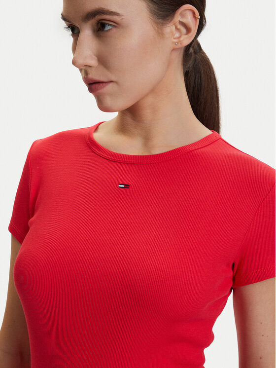 Tommy Hilfiger Tommy Hilfiger T-shirt DW0DW17383 Rosso Slim Fit