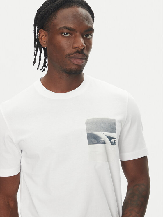 BOSS BOSS T-krekls Te_Container 50546920 Balts Regular Fit