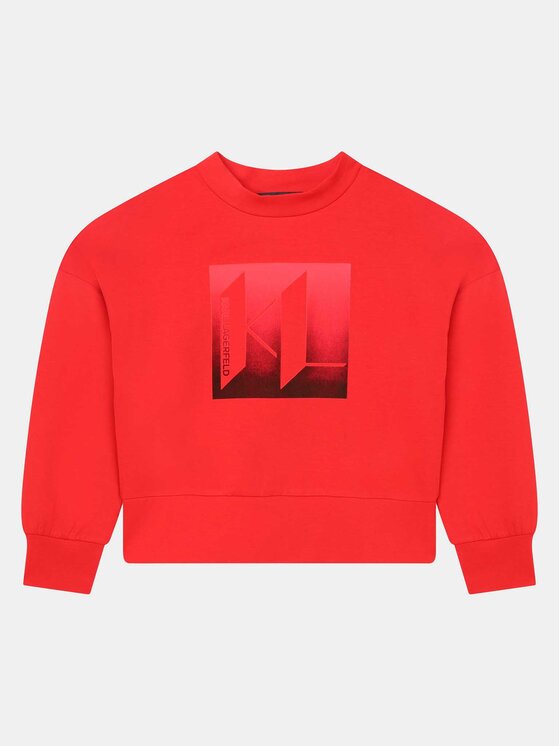 Karl Lagerfeld Kids Karl Lagerfeld Kids Pulóver Z15461 D Piros Regular Fit