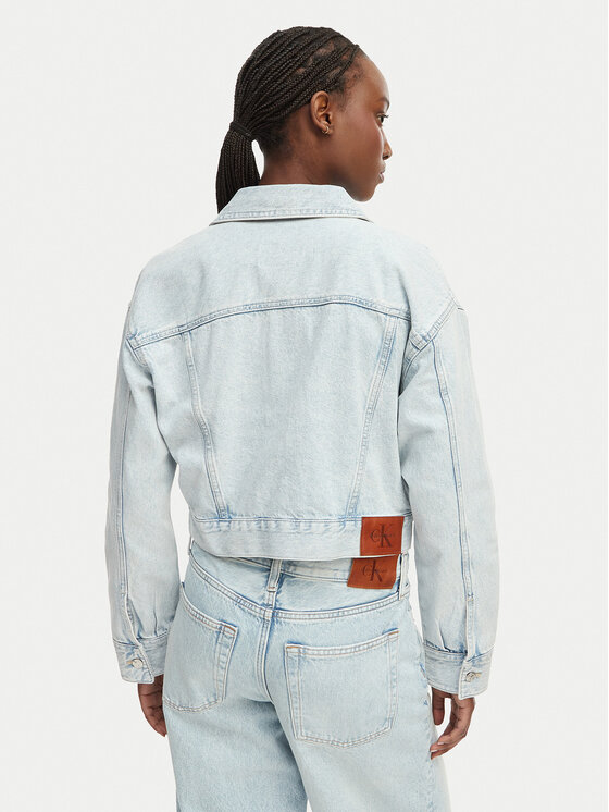 Calvin Klein Jeans Calvin Klein Jeans Džínsová bunda LV047F680G Modrá Cropped Fit