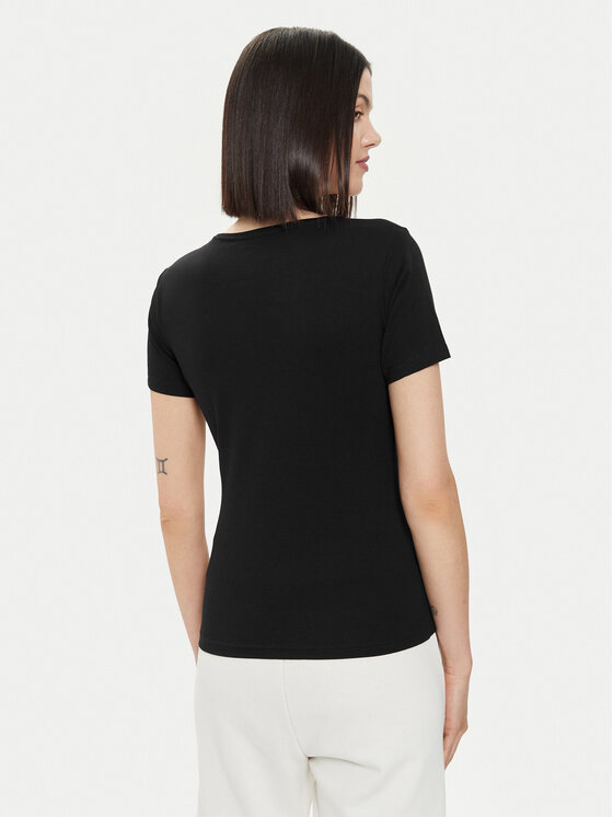 4F 4F Tričko 4FWSS24TTSHF1359 Čierna Slim Fit
