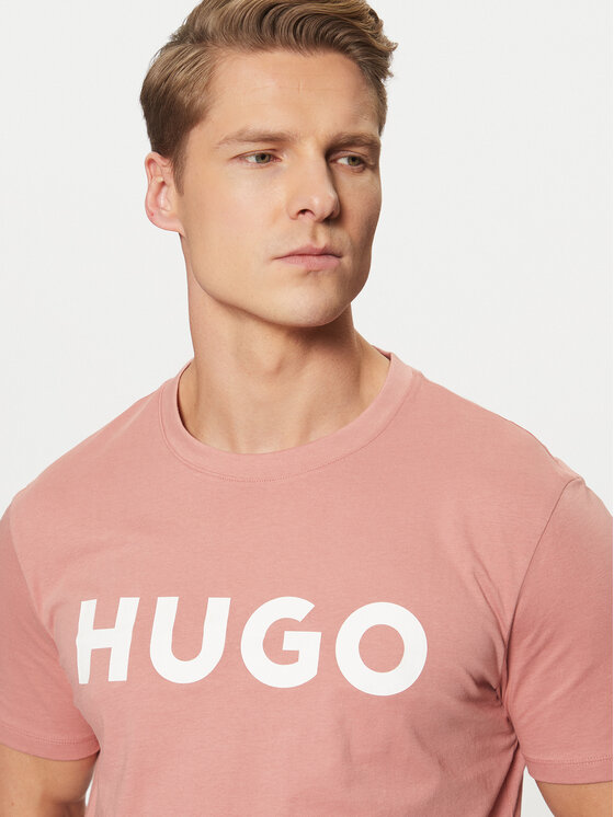 HUGO HUGO Tričko Dulivio 50467556 Ružová Regular Fit