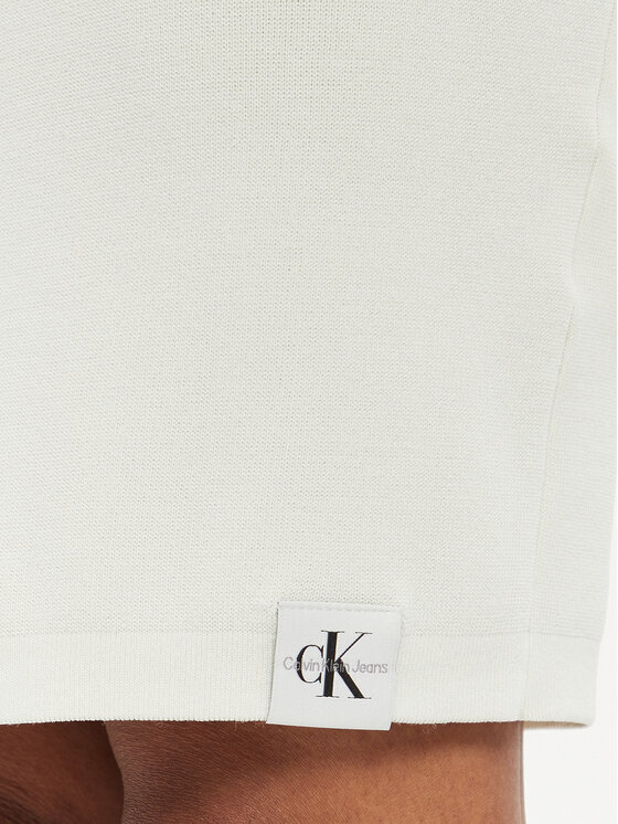 Calvin Klein Jeans Calvin Klein Jeans Sommerkleid Archive J20J223049 Écru Slim Fit