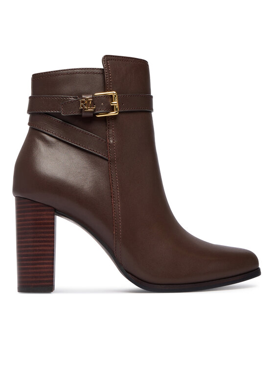 LAUREN RALPH LAUREN Botine Brooke II Calfskin Bootie Heel 802974475003 Maro