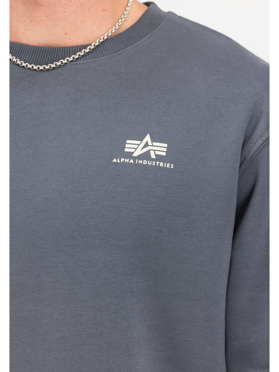 Alpha Industries Alpha Industries Mikina Basic Small Logo Sweatshirt Sivá Regular Fit