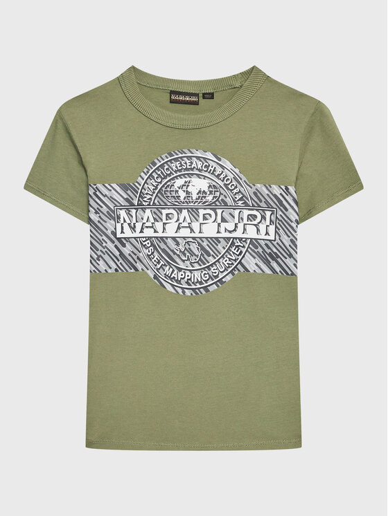 Napapijri T-shirt K S-Pinzon NP0A4H2Z M Zelena Regular Fit