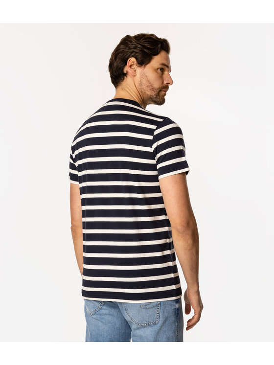 Lee Cooper Lee Cooper T-Shirt STRIPES3 4180 Granatowy Regular Fit