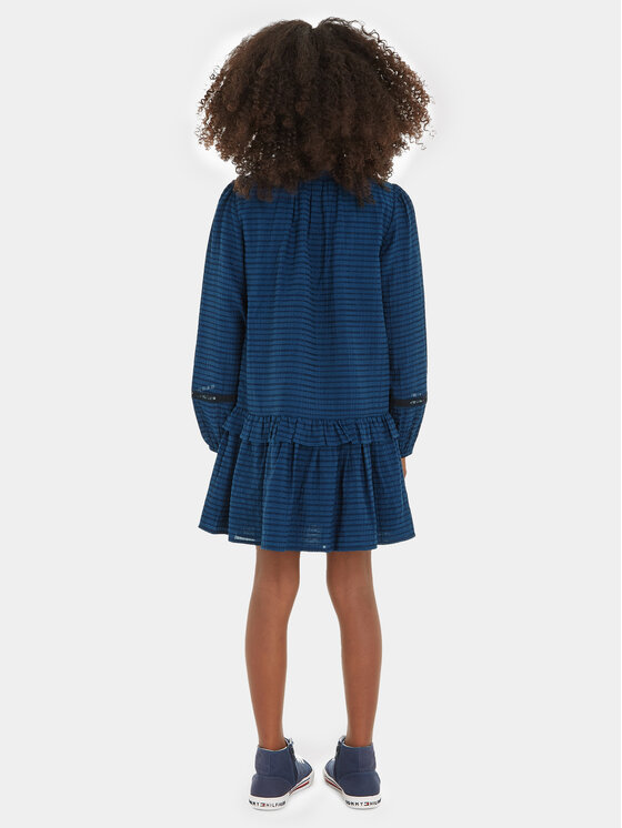 Tommy Hilfiger Tommy Hilfiger Rochie de zi KG0KG07577 Albastru Regular Fit