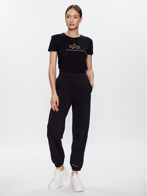 Alpha Industries Alpha Industries T-krekls Crystal 136063 Melns Regular Fit