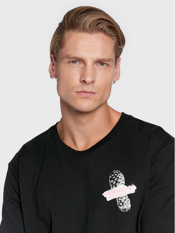 T-shirt Adventure Trail HK4992 Nero Relaxed Fit