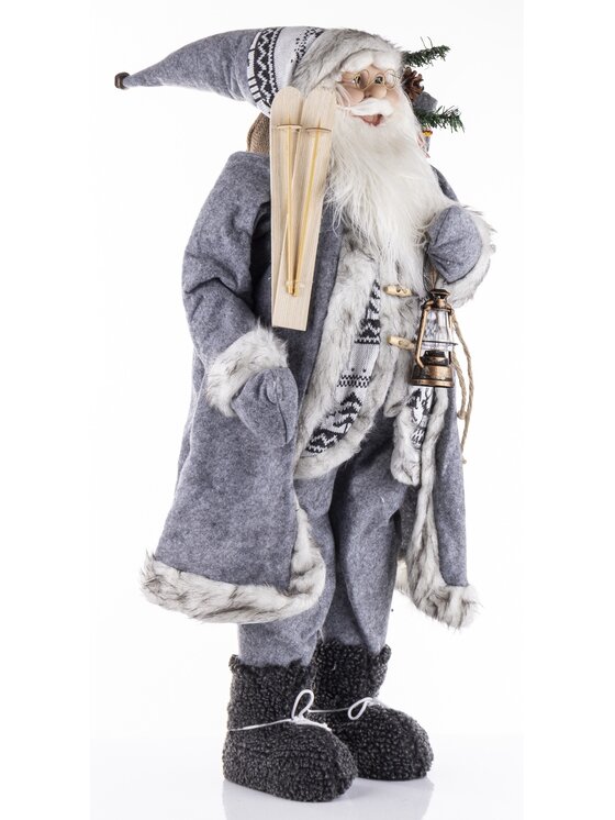 MIAhome MIAhome Figurka świąteczna Święty Mikołaj NICOLAS Szary