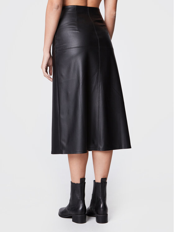 Max Mara Leisure Max Mara Leisure Suknja od imitacije kože Fiuggi 37760226 Crna Regular Fit