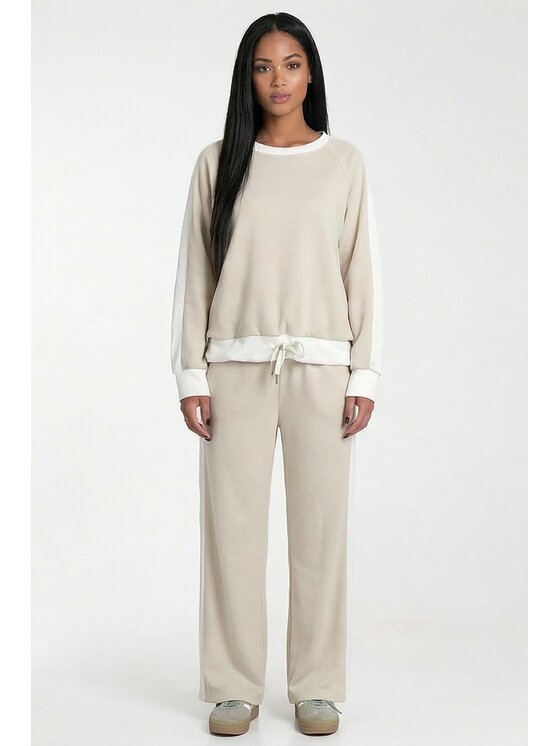 FIGL FIGL Φόρμα M1314 Μπεζ Straight Fit