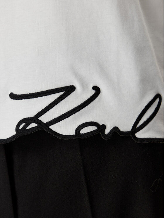 KARL LAGERFELD KARL LAGERFELD Marškinėliai B2W17018 Balta Regular Fit