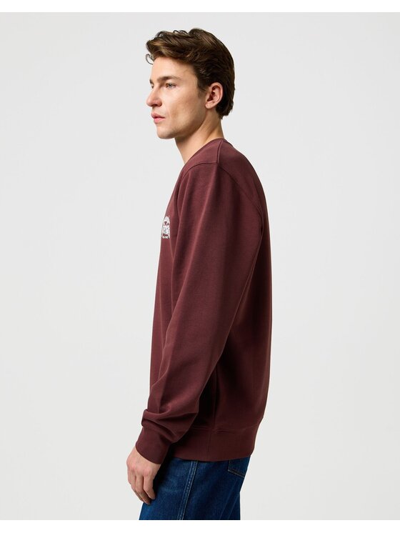 Wrangler Wrangler Bluza AMERICANA CREW Brązowy Regular Fit