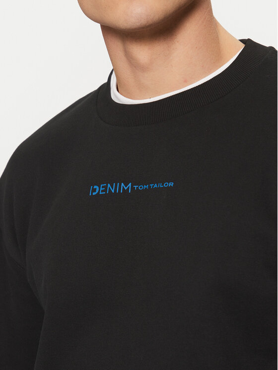 Tom Tailor Denim Tom Tailor Denim Суитшърт 1038751 Черен Regular Fit