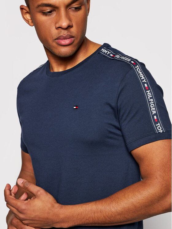 Tommy Hilfiger Tommy Hilfiger T-Shirt UM0UM00562 Granatowy Regular Fit