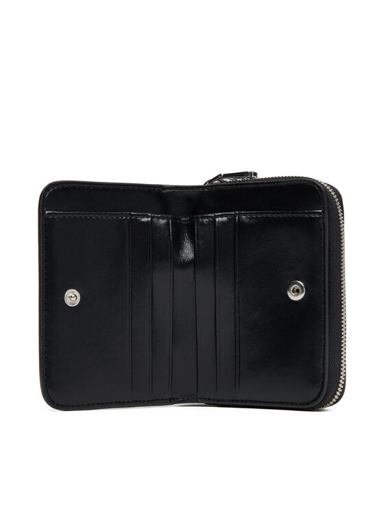 Calvin Klein Calvin Klein Malá dámská peněženka Lizard Embossed Lthr Med Flap Zi LV04F1067G Černá