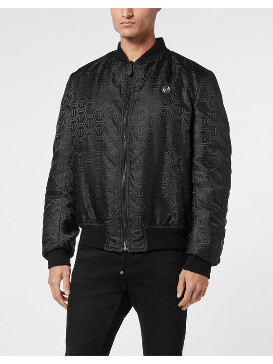 PHILIPP PLEIN PHILIPP PLEIN Kurtka bomber 11563 Czarny Regular Fit