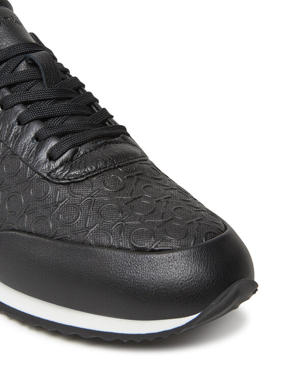 Calvin Klein Calvin Klein Sneakersy Runner Lace Up Mono Pu HW0HW02574 Czarny