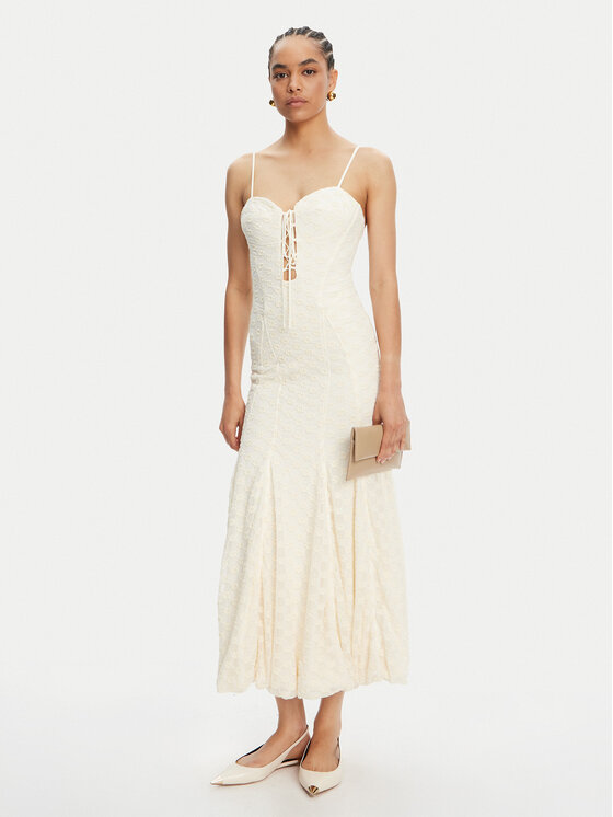 BARDOT BARDOT Kokteiļkleita Delaney 59928DB Bēšs Regular Fit